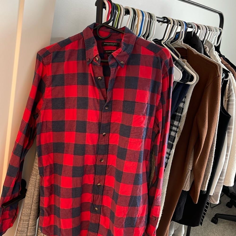Banana republic grant fit flannel shirt